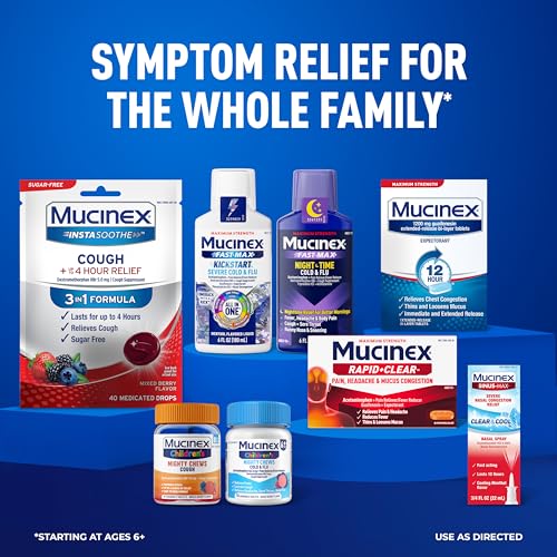 Mucinex Children's Mighty Chews Nighttime Cold and Flu Medicine, Children's Acetaminophen, Dextromethorphan, & Doxylamine Succinate, Kids Cough Medicine, Ages 6+, 16 Medicated Chewable Tablets - image 6