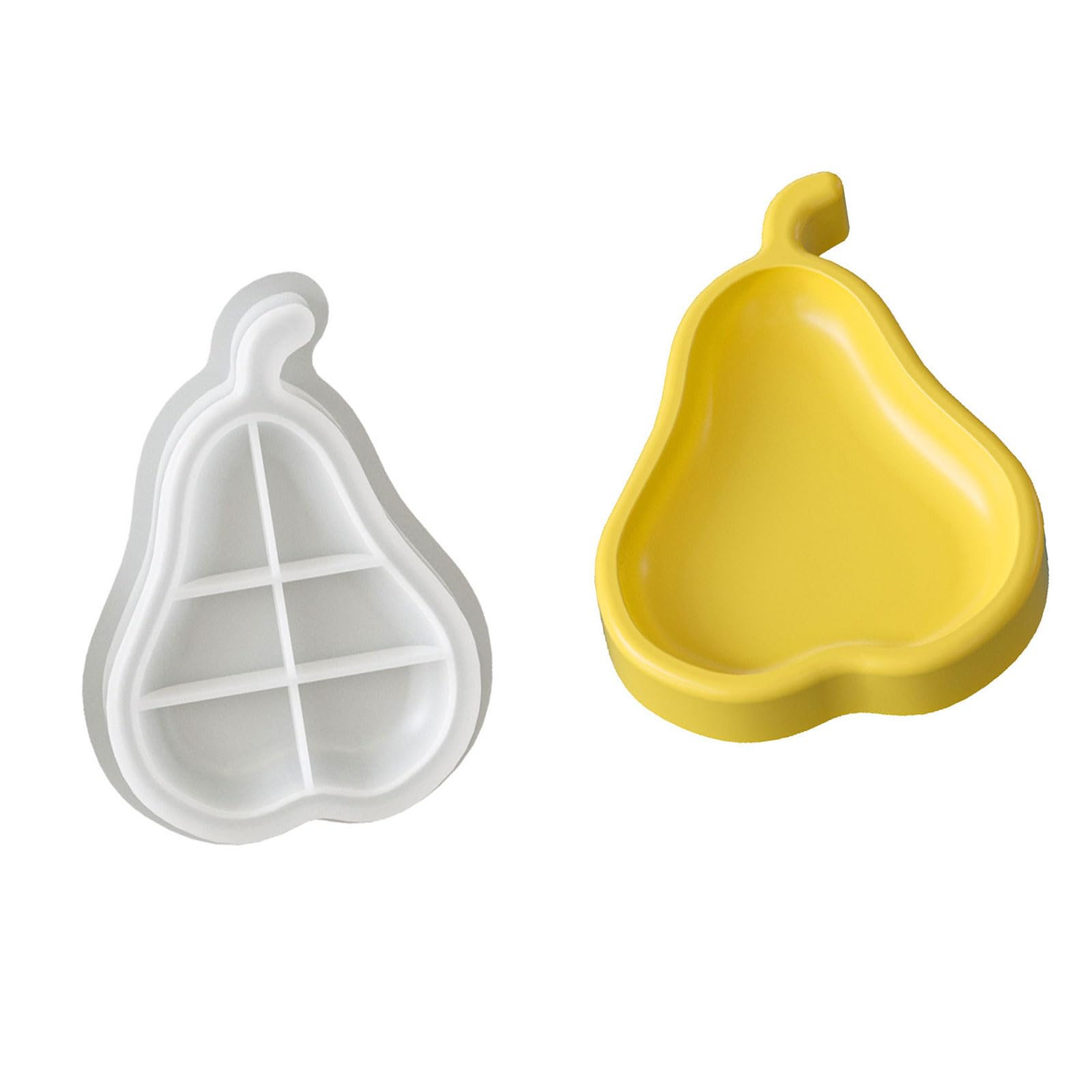 HUANGING Fruit Shaped Silicone Molds Easy Demolding Resin Tray Molds for Making Soap Chocolate Jewelry Tray Creative Fruit Elastomer Cast