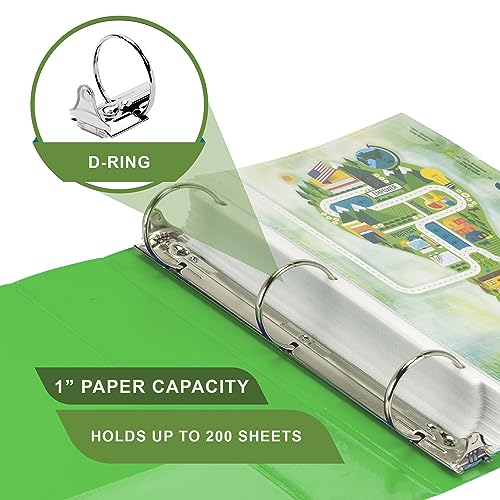Image of Samsill Plant-Based 2 Inch Durable Round Ring, View Binder, Eco-Friendly, USDA Certified Biobased, 12-Pack, Lime Green