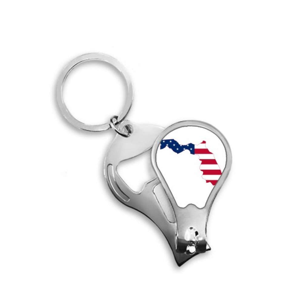 Coupe-ongles de pieds drapeau Floride États-Unis avec lime intégrée pour pédicure
