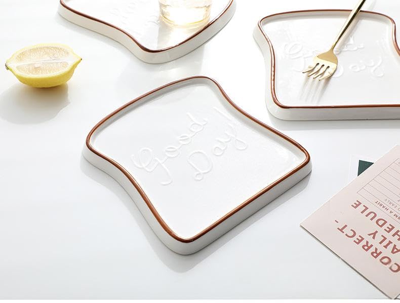 Image of Beyond Homes Ceramic Breakfast Plates, 18cm, Set of 2 | Microwave & Dishwasher Safe Platter Plates for Serving | Dessert & Snack Plates| Modern Kitchen Dinnerware for Daily Use & Gifting (White)