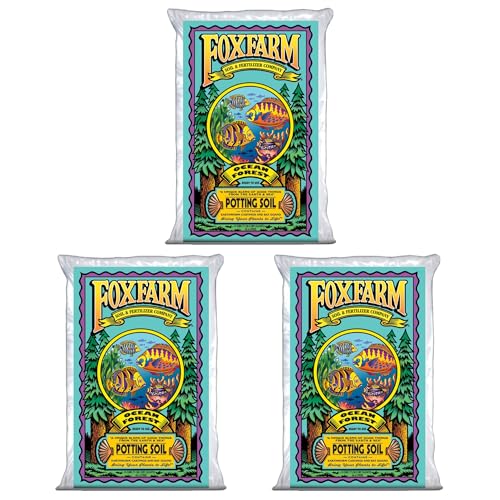 FoxFarm Ocean Forest Potting Soil, 1.5cu ft (Pack of 3) - Light, ...