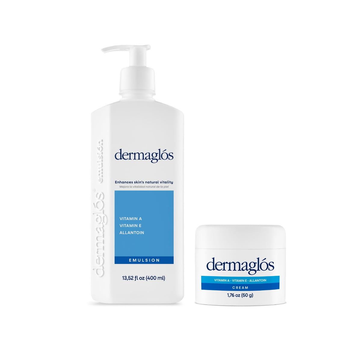 Set For Skin | Hydration And Regeneration, Cream Moisturizer 1.76 oz + Emulsion Advanced 13.52 Fl Oz, Vitamin A + Vitamin E + Allantoin, Enhances Skin´s Vitality Formula For all Skin Types