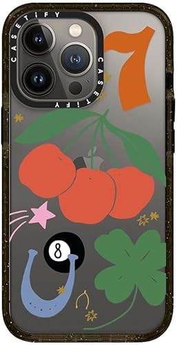 Miniatura 4 de CASETiFY Funda para iPhone 13 Pro Impacto a prueba de golpes - Lucky - Negro transparente