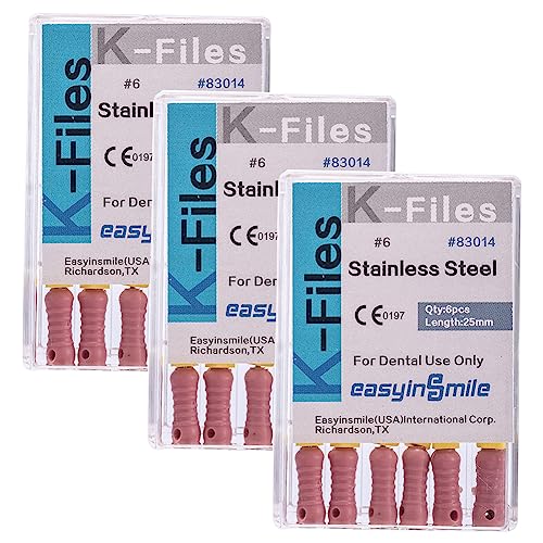 Easytodenta 11GGCSY001 K Files Dental 25Mm Root Canal Cleaner Hand Use Files 6Pcs cover