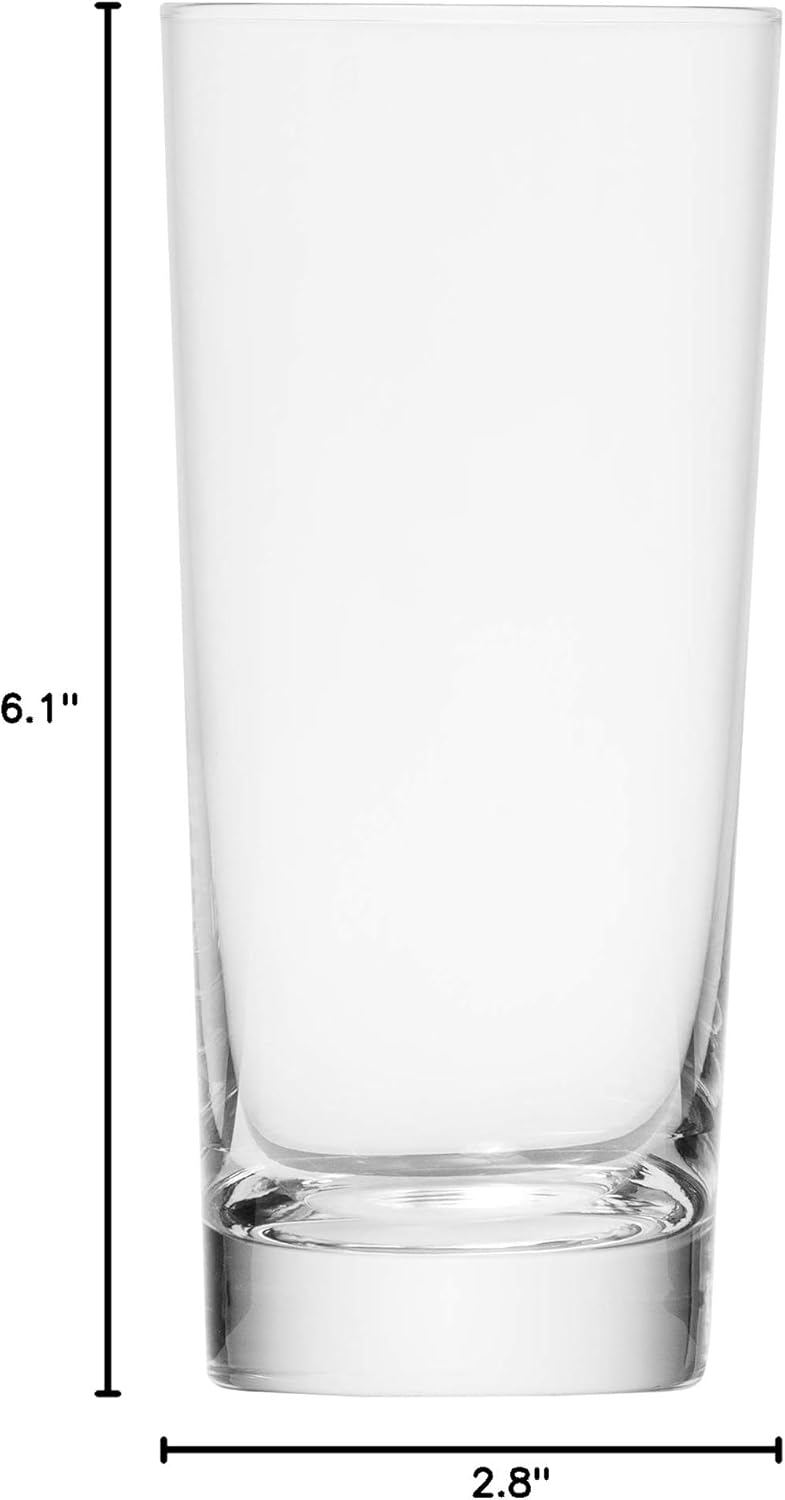 Schott Zwiesel Basic Bar Designed by World Renowned Mixologist Charles Schumann Tritan Crystal Glass, Long Drink Cocktail Glass, 12.4-Ounce, Set of 6
