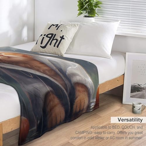 Manta de franela para sofá cama microfibra suave con estampado de gatos 6