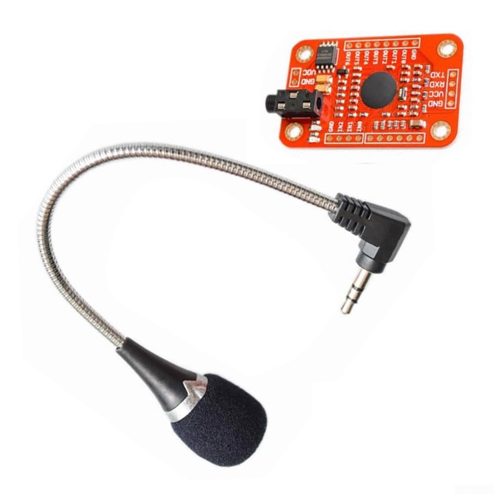 Module de reconnaissance vocale pour V3 pour Arduino, prend en charge 80 commandes vocales avec une précision de 99 %, contrôle UART/GPIO, 5 V pour TTL, taille de la carte 31 mm x 50 mm