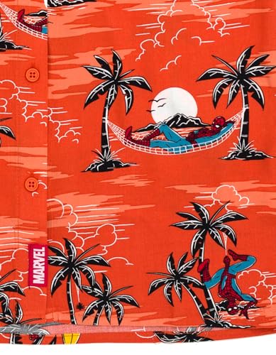 Image of Marvel Spider-Man Matching Family Button Front Hawaiian Shirt