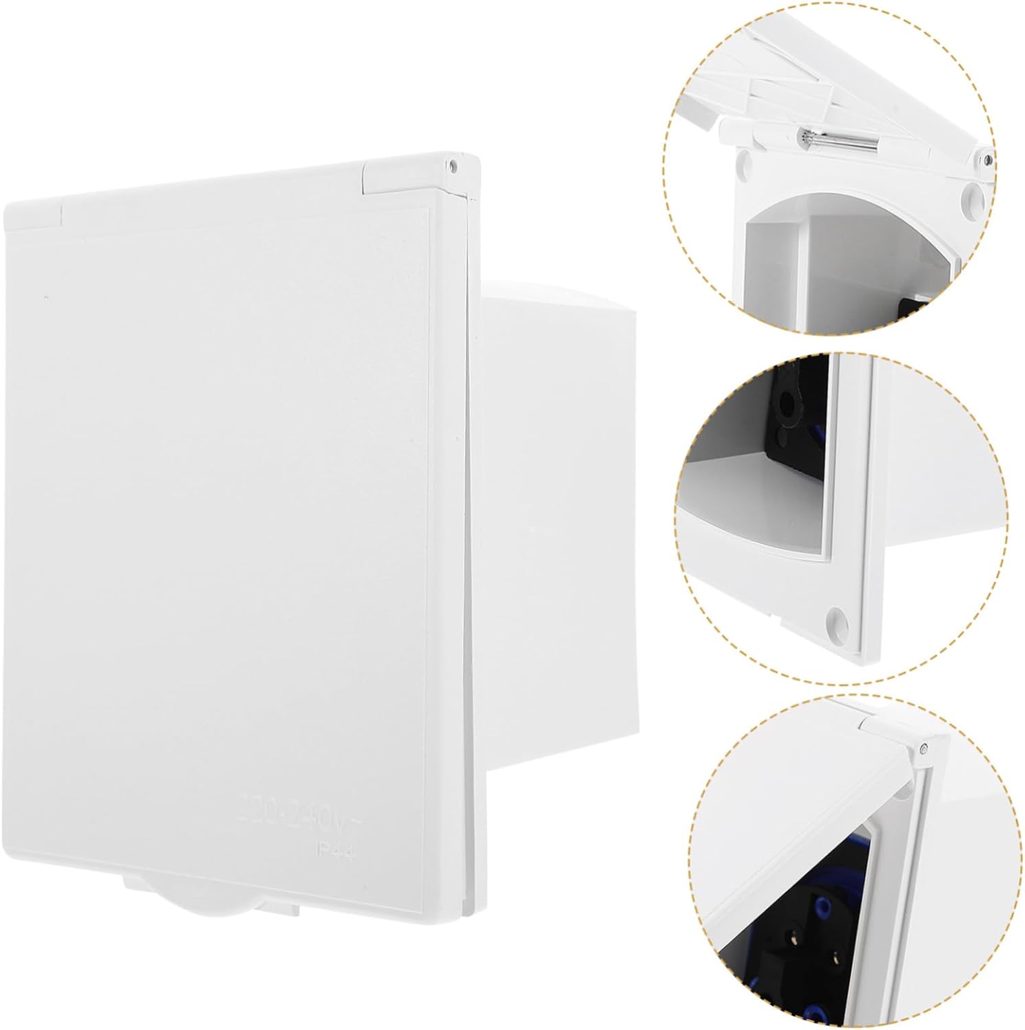 Cabilock 16A Rv Inlet Box Power Socket for Outdoor Use Connect Your Rv to External Power Sources Safely and Conveniently for Rvs and Trailers
