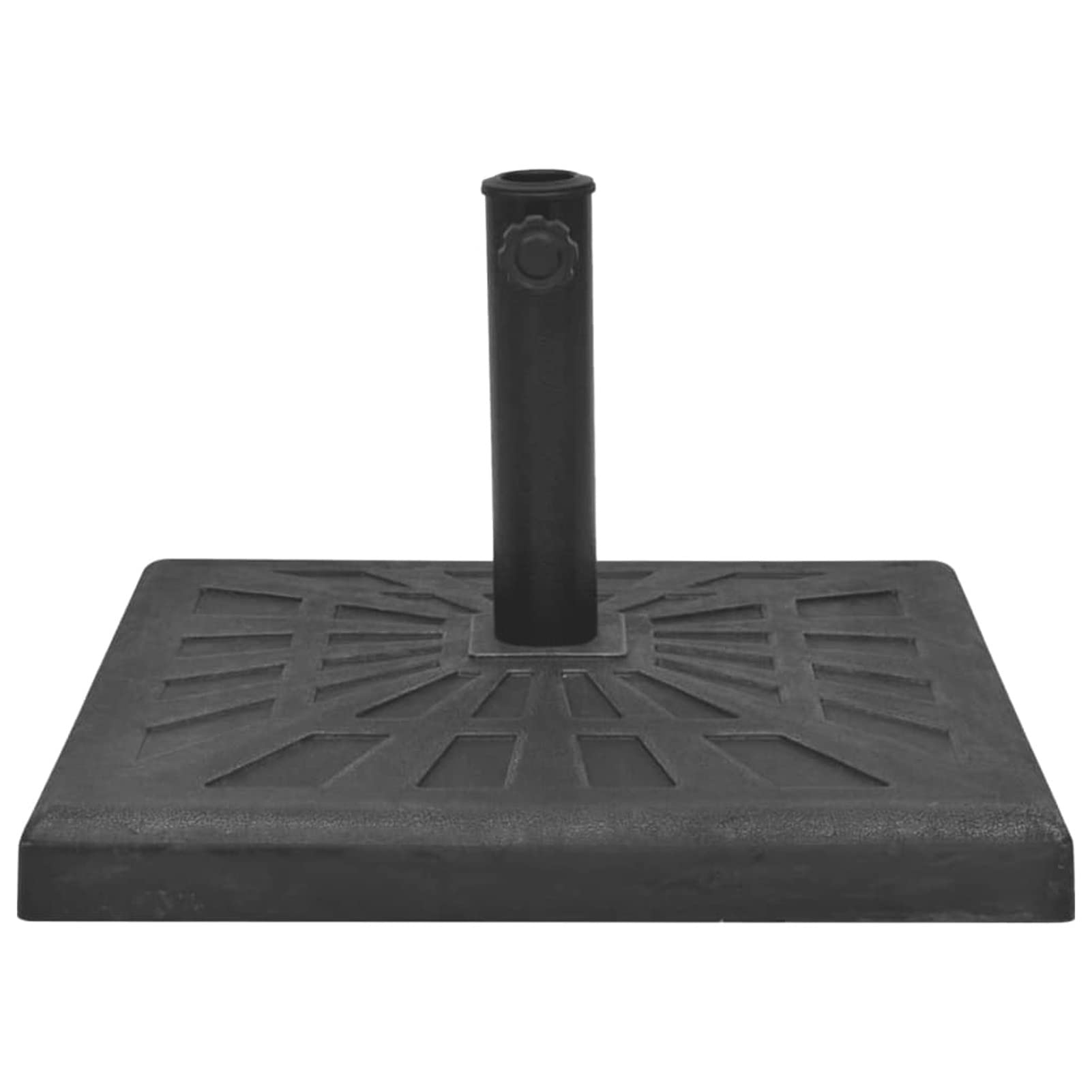 Base carrée de Parasol Résine Noir 19 kg,Pied De Parasol,Pied De Parasol Lourd,Pied De Parasol sur roulettes
