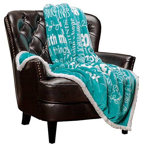 Chanasya Hope and Faith Prayer Inspirational Message Gift Throw Blanket - Posivite Energy