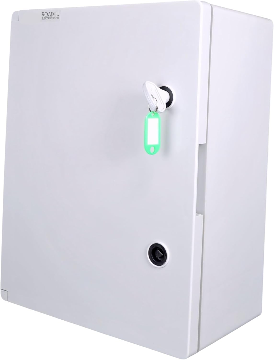 RoadEu – Caja de distribución mural IP65 400x500x245mm – Armario eléctrico estanco con cierre, prensaestopas, guía DIN y placa metálica – Para instalaciones técnicas y exteriores