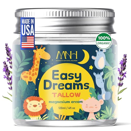 Image of Magnesium Lotion for Kids, Tallow Based Magnesium Lotion For Sleep, Lavender Scented | No Melatonin Sleep Aid | Arnica Cream, Eczema Cream for Kids, Sudocrem | Organic, Made in USA, 2 Month Supply