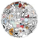 ◊●Wide Application●◊--These Chef Stickers can be attached to laptop, suitcase, computer, skateboard, refrigerator, wardrobe, wall, guitar, car, motorcycle, bike, etc. 54 different patterns to satisfy your decorating wish. ◊●High Quality Material●◊--A...