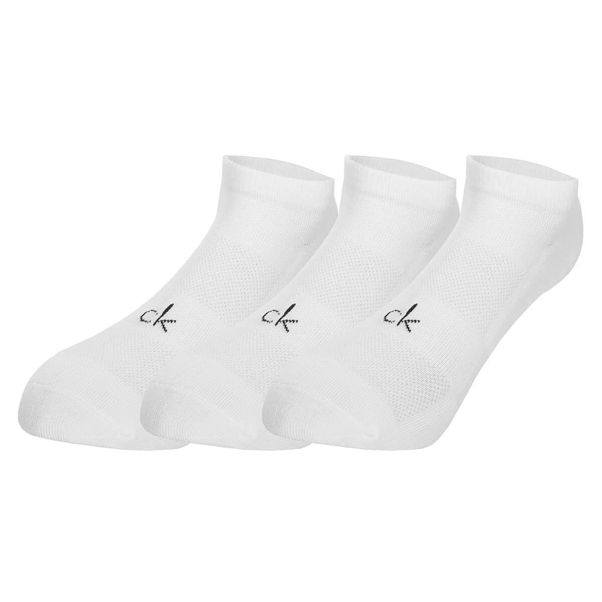 Calvin Klein Men's White Golf Trainer (3 Pairs) Socks - Uk 7-11