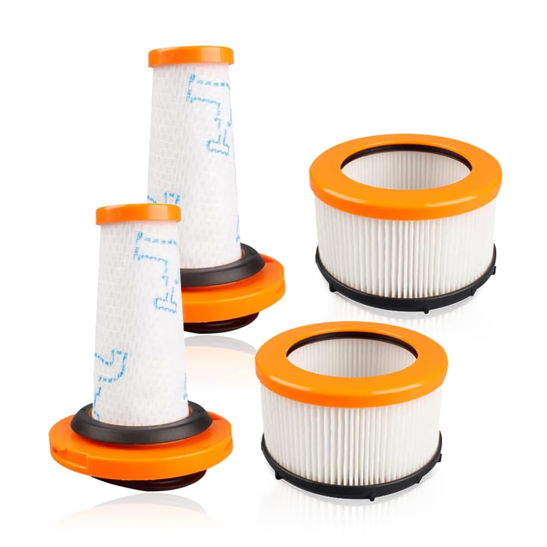 Części zamienne do filtrów próżniowych do Rowenta X-FORCE FLEX 9.60 i X-NANO ESSENTIAL RH20xx RH2078 RH2037 RH2038 RH2039 RH20C2, 2 filtry piankowe + 2 filtry silnika do ZR009010, ZR009000 12