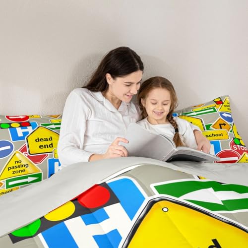 Image of Feelyou Car Comforter Boys Comforter Set Twin Size for Kids Children