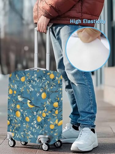 Lemon Tree Travel Luggage Cover, Cute Bird Anti-scratch Elastic Luggage Covers For Suitcase Protector, Washable Baggage Covers3