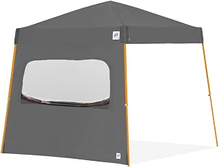 E-Z UP Single Sidewall with Screened Window, Fits 10' Angled Leg, Truss Clip Attachment, Gray (Canopy/SHELTER NOT Included)