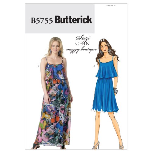 Butterick Patterns B5755 Misse Dress, Size A5 (6-8-10-12-14)