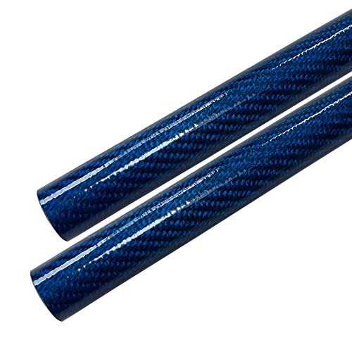 KARBXON - Carbon Fiber Tube - Bright Blue - 20mm X 18mm X 1000mm - Hollow Carbon Fiber rods - Glossy Carbon Tubes - Pure Carbon Fibre Tubes - Lightweight High Strength Carbon Fiber Shaft -3K Wrap (4)