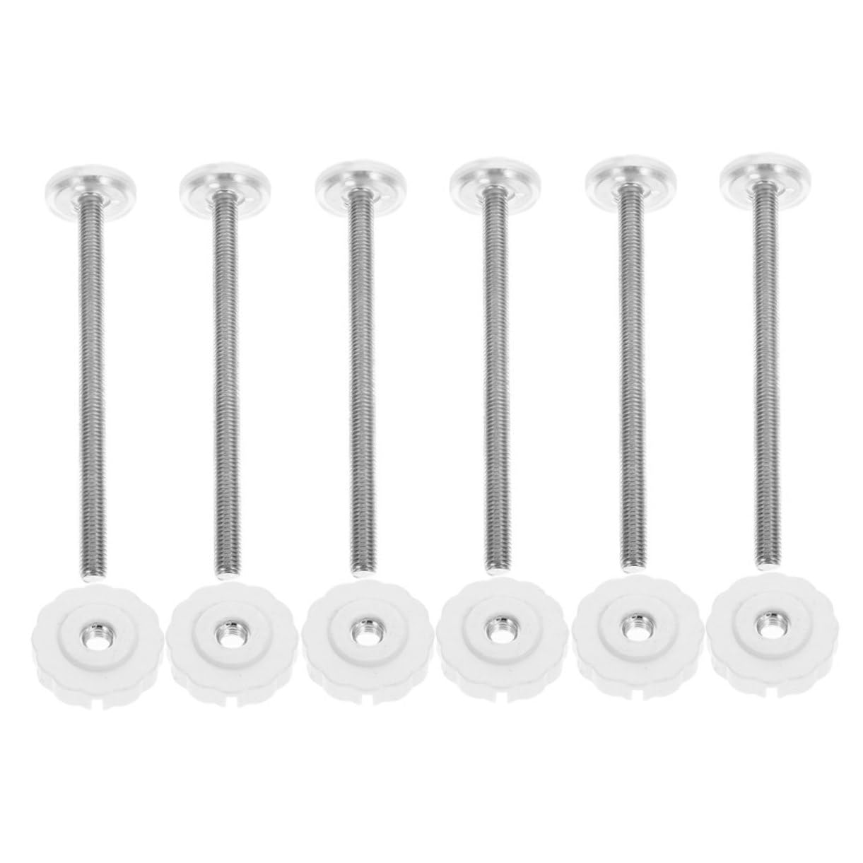 YARNOW 5 Ensembles Pièces De Balustrades De Porte Tiges Clé Partie Les Pièces Boulons Porte De Sécurité pour Bébé Ajustable Portes Grand Monté Enfant Alliage De Zinc Blanche 6 Pièces * 5