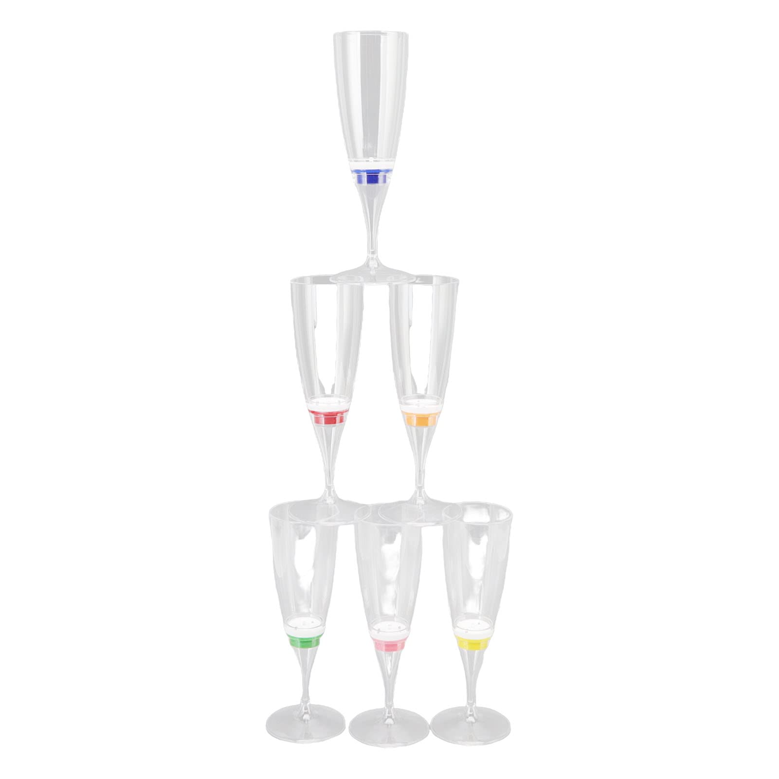 6 Pièces Verre à Cocktail LED Lumineux Gobelet à Boissons, 24 Heures d'Autonomie, pour KTV Événements