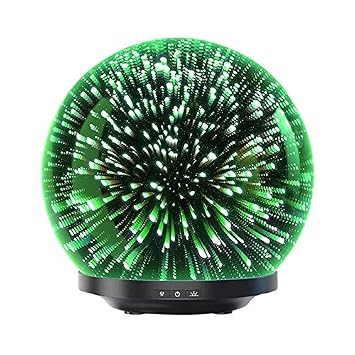 Essential Oil Diffuser Arise 200ml Colorful LED 3d light effect Glass Diffuser Cool Mist