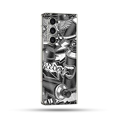 Image of MightySkins Skin Compatible with Samsung Galaxy Z Fold 5 Full Wrap - Puppy Fall | Protective, Durable, and Unique Vinyl Decal wrap Cover | Easy to Apply, Remove, and Change Styles | Made in The USA