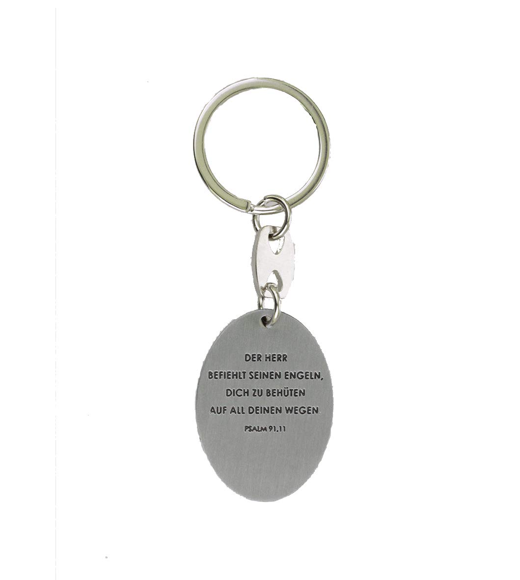Porte-notes Ange Gardien Magnétique - Pour Tableau De Bord Voiture - Diamètre 2.5 Cm, Hauteur 3.5 Cm - Argent Mat - Cadeau Permis De Conduire