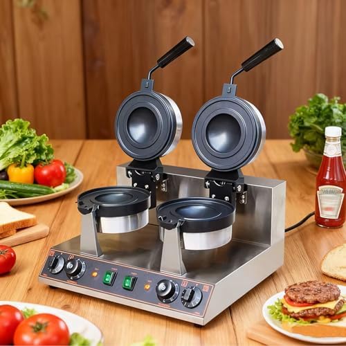UFO Burger Maker & Waffle Machine - Stainless Steel, Non-Stick Panini Press with Temp Control & Timer, Perfect for Burgers & Waffles, Fun Kitchen Gadget