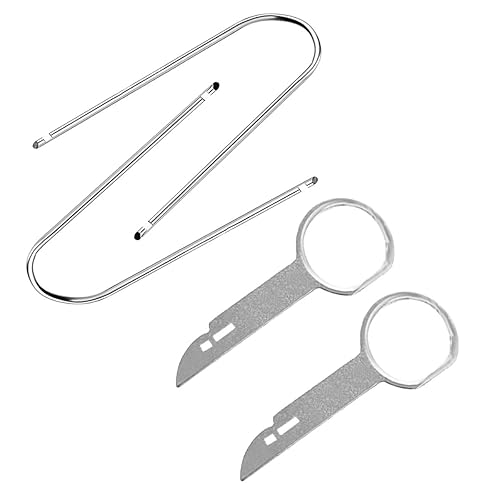 4PCS Car Radio Removal Pry Tool Kit, Steel U-Shaped Auto