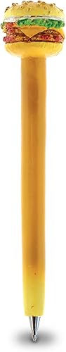 Cheeseburger - Bolígrafo novedoso y divertido y único, suministros de oficina para niños y adultos, bolígrafo colorido de escritura de comida
