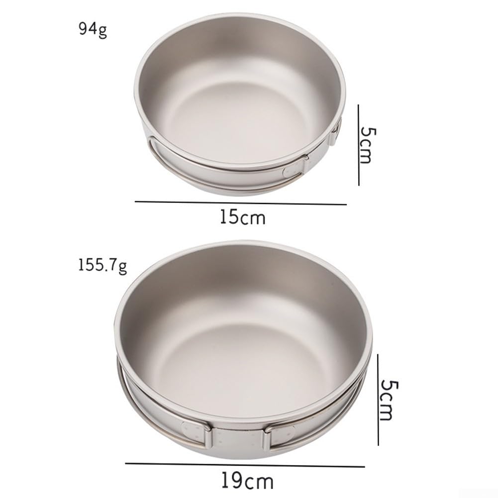 Padella ultraleggera in puro titanio per esterni, perfetta per cucinare (1200 ml)