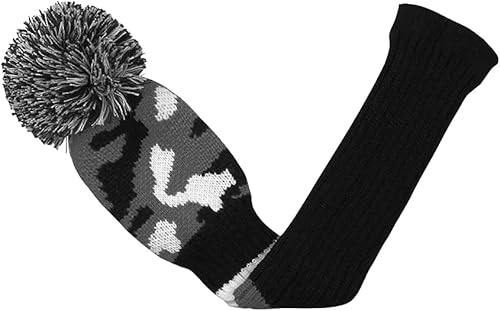 Miniatura 4 de Scott Edward Juego de 4 fundas de punto para cabezas de golf, hechas a mano, bien para conductores y calles, con cuello largo, pompones, para palos