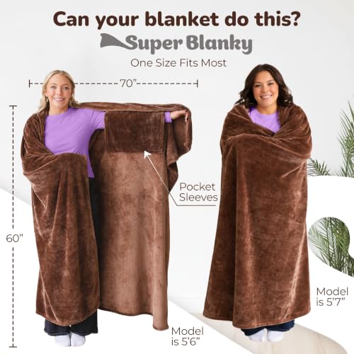 Image of Super Blanky Wearable Blankets for Women & Men, Graduation Day Gift for Her, Cozy Gifts for Women, Wife Birthday Gifts Ideas