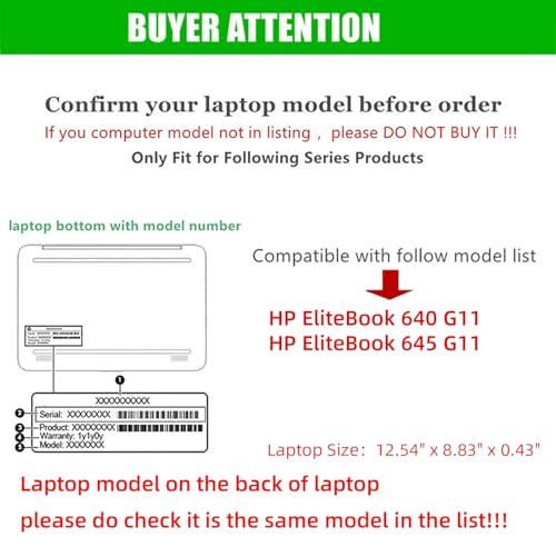Funda para laptop HP EliteBook 640/645 G11 14 pulgadas PU miniatura 2