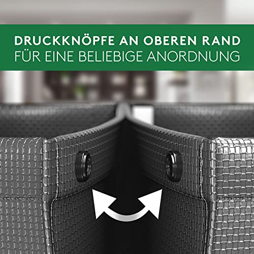 PTMS® Mülleimer 3 Fächer - Mülltrennsystem für Papier, Glas und Plastik – Ansicht 5