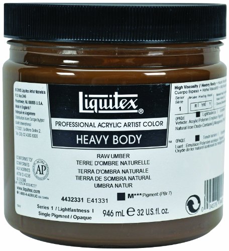 Image of Liquitex Professional Heavy Body Acrylic Paint 32-oz jar, Raw Umber