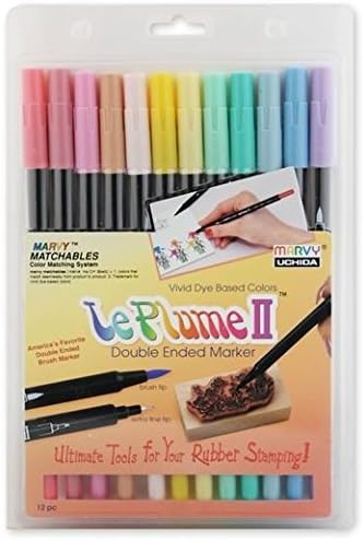 Marvy Uchida Le Plume II Marker Sets Pastel (Set of 12)
