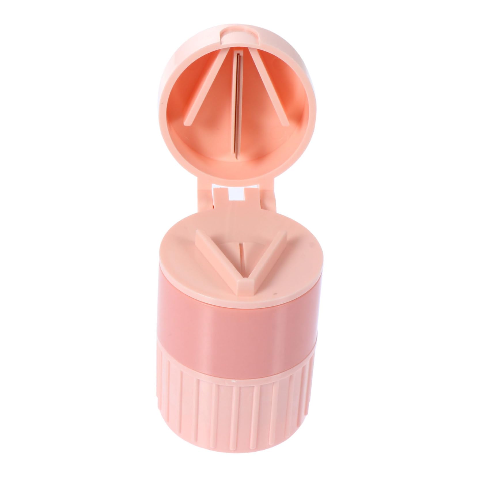FRCOLOR 4 Pièces Pilulier Coupe- Et Étui à Pilules De Voyage Durable Pratique De Portable De Comprimés Rose Acier Inoxydable