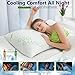 DGPEAR Cooling Pillows, Shredded Memory Foam Pillows Queen Size Set of 2 Adjustable Firm Bamboo Bed Pillows for Hot, Side, Back and Stomach Sleepers