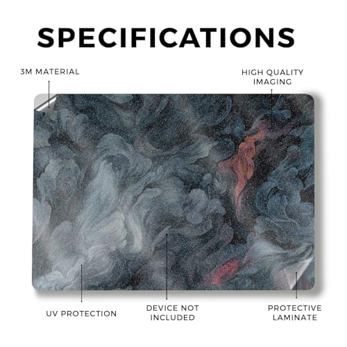 Image of Glossy Glitter Laptop Skin Compatible with Surface Laptop 7 15 inch (2024) - Storm Cloud - Premium 3M Vinyl Protective Wrap Decal Cover - Easy to Apply | Crafted in The USA by MightySkins