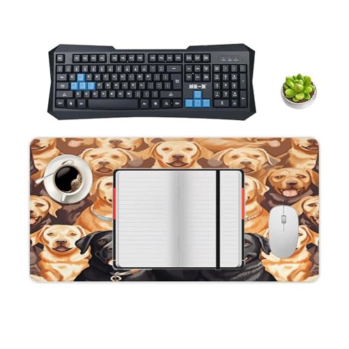 Labrador Retriever Dogs Desk Pad Large Office Desk Mat miniatura 4