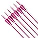 Pointdo 30inch Carbon Arrow Fluorescence Color Targeting and Practice and Hunting Arrows for Compound Bow and Recurve Bow with Removable Tips(Pack of 12) (Fluorescein Pink)
