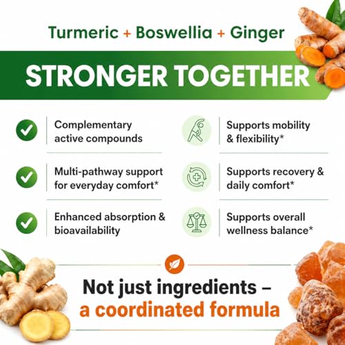 HCL Herbal Code Labs Boswellia Curcumin Ginger Supplement