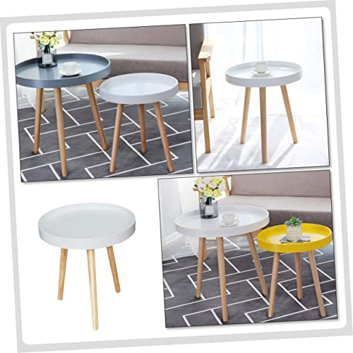 Table appoint ronde compacte pour optimiser l'espace pres du canape de salon - 7