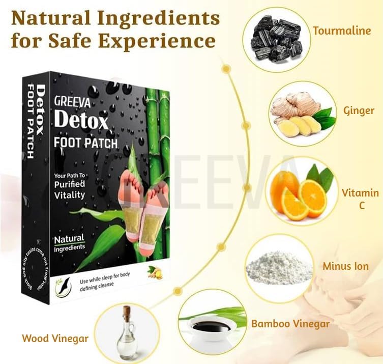 Image of Premium Detox Foot patches 60, Cleansing Toxin Remover Foot Pads, Pain Relief,Stress Relief Sleep Patch for Detoxification, For Men & Women (Patches 60)