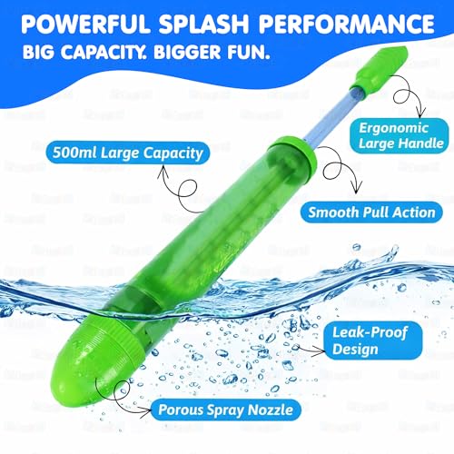 Image of Kidology Fireworks Water Spray Gun for Kids | Pump Action Showerhead Pichkari Toy | Firework Style Water Blaster for Holi Pool Beach Party | Outdoor Summer Water Game Toy for Boys & Girls